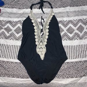 Cute Large Monokini with lace detail